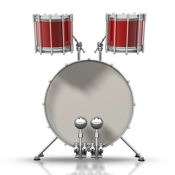 Kırmızı drum kit. — Stok fotoğraf