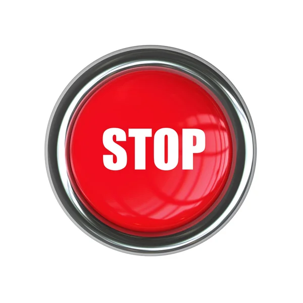 Botão vermelho close-up — Fotografia de Stock