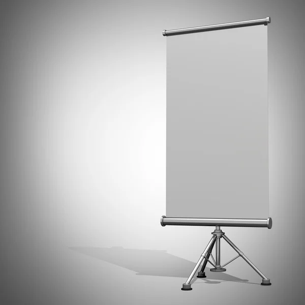 Blank presentation or projector roller screen — Stock Photo, Image