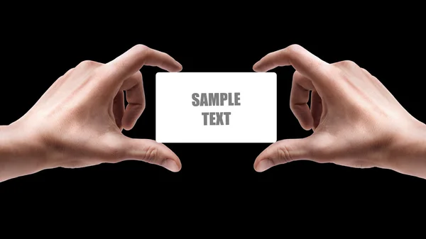 Hands shows empty card — Stock Photo, Image