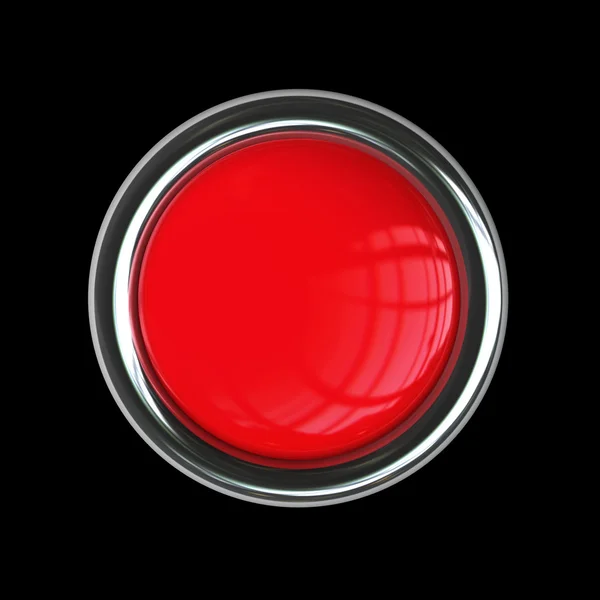 Червону кнопку — стокове фото