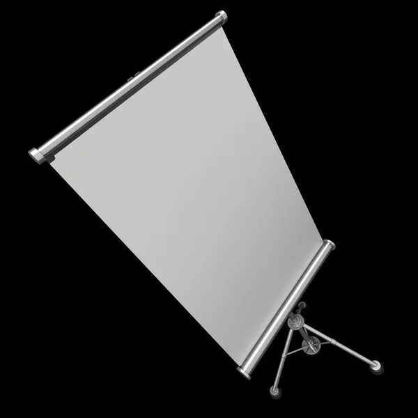 Blanco presentatie of projector rolscherm — Stockfoto