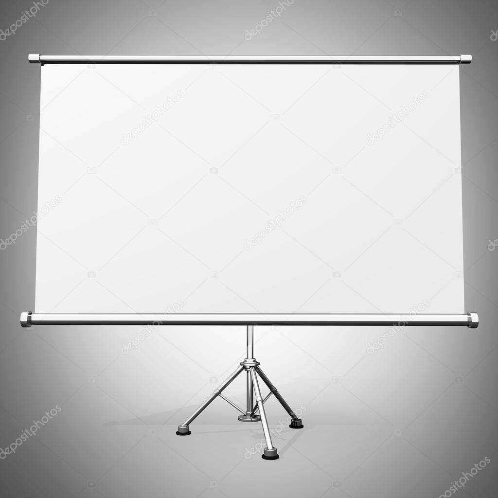 Blank presentation or projector roller screen