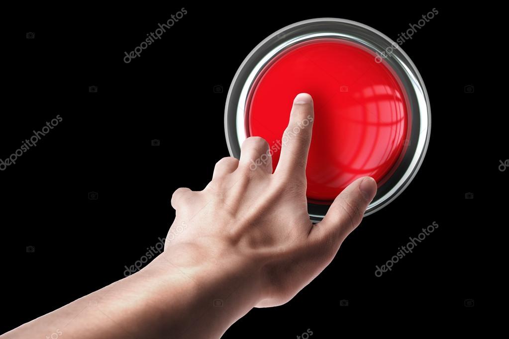 Press On Big Red Button Stock Photo C Addricky