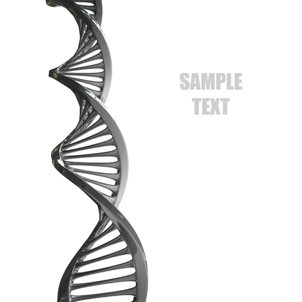 银 dna 螺旋 — 图库照片