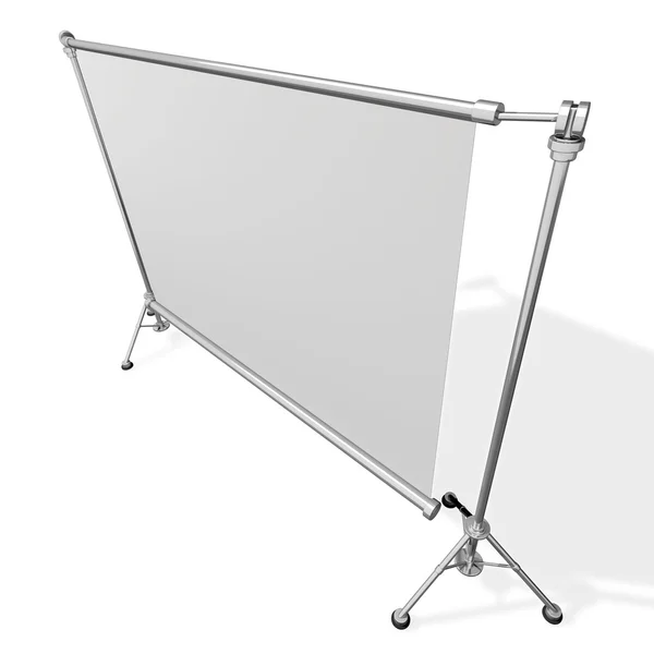Blanco presentatie of projector rolscherm — Stockfoto