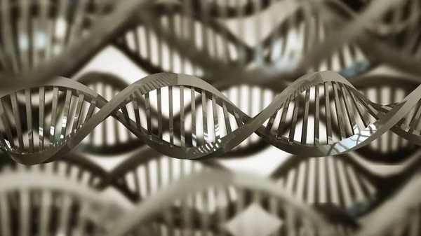 Spirale del DNA in argento — Foto Stock