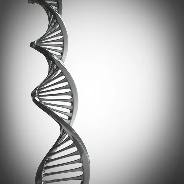 Срібні спіралі ДНК — стокове фото