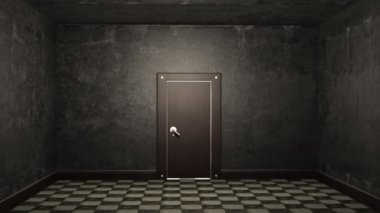 kapı açma ve karanlık bir odada aydınlatıcı