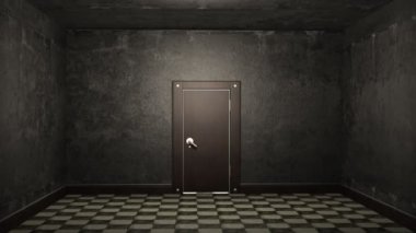 kapı açma ve karanlık bir odada aydınlatıcı