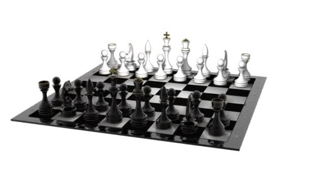Komposition mit Schachfiguren — Stockvideo
