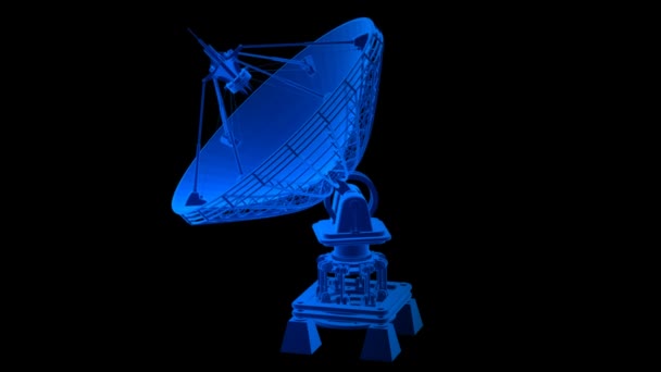 Satelliet schotels antenne xray — Stockvideo