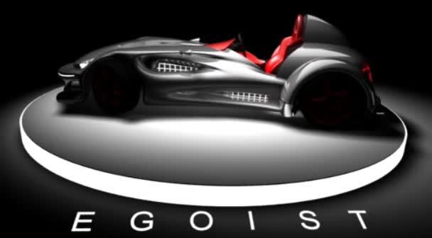 Concepto. coche deportivo rojo — Vídeos de Stock