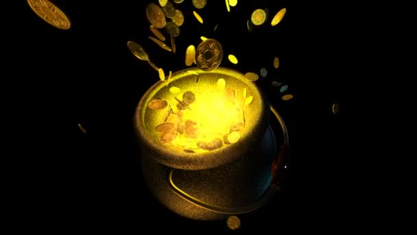 金貨の壺 — ストック動画