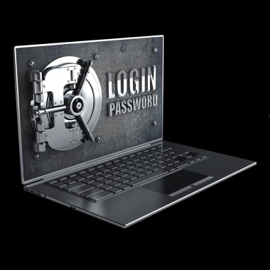 Laptop ile izole çelik Güvenlik parolası