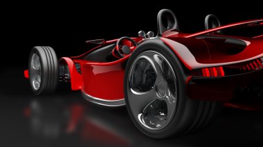 kırmızı spor araba