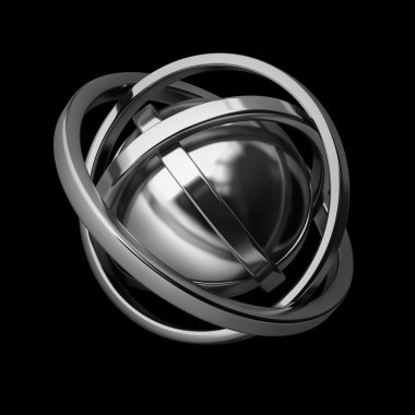 3D işlenmiş parlak molekül yapısı