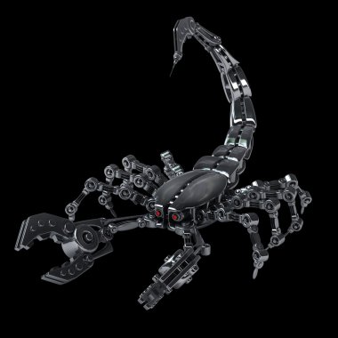 3d robot scorpion clipart