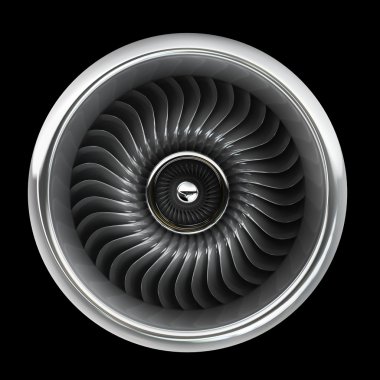 Jet motoru ön görünüm