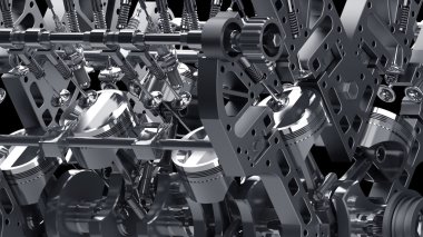 v8 자동차 엔진 배경.