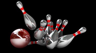 3D bowling topu iğne çökmesini.
