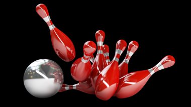 3D bowling topu iğne çökmesini.