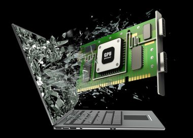 grafik kartı gpu çıkmak laptop ekran monitör tarafından.