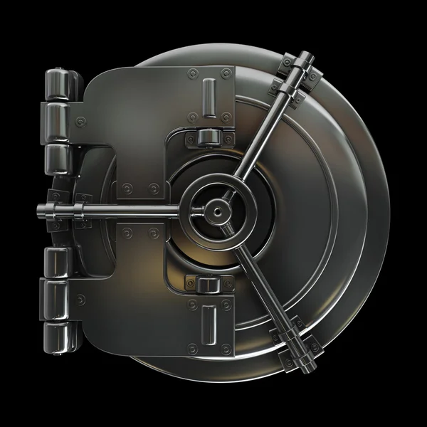 Illustration of bank vault door isolated