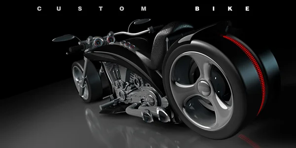 Black sport motorcycle — Stock Photo, Image