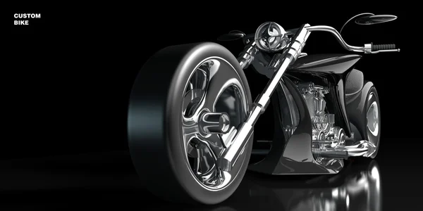 Black Sport Motocicleta — Fotografia de Stock