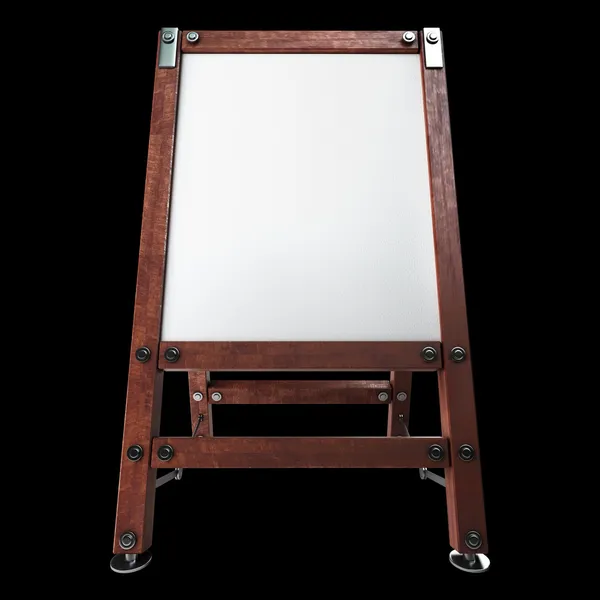 Easel isolated on black — Stock Photo, Image