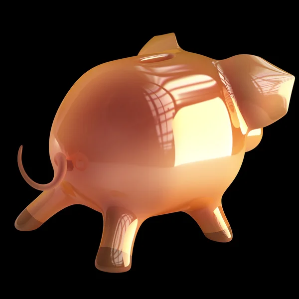 Banco piggy rosa isolado — Fotografia de Stock