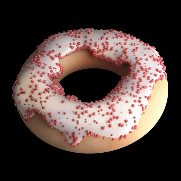 Donut mit Sahnehäubchen. — Stockfoto