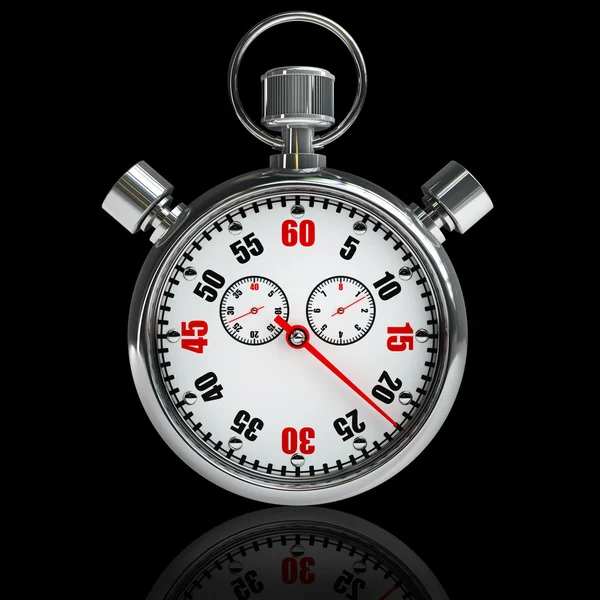 Stopwatch isolated on black — Stock Photo, Image