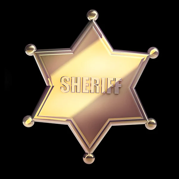 Golden sheriff star — Stock Photo, Image