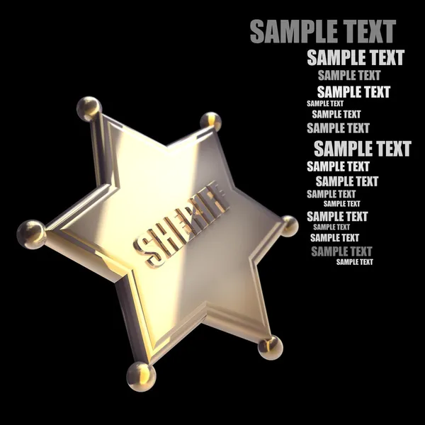 Golden sheriff star — Stock Photo, Image