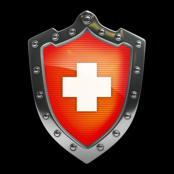 Shield with medical cross — Stock Photo, Image