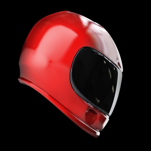 Capacete de moto vermelho — Fotografia de Stock