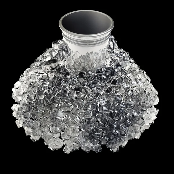 Bucket in ice — Stock Photo, Image