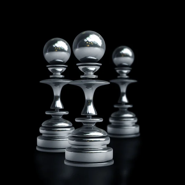 Pedone nero degli scacchi — Foto Stock