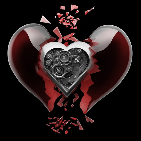 Rödbrustet hjärta — Stockfoto