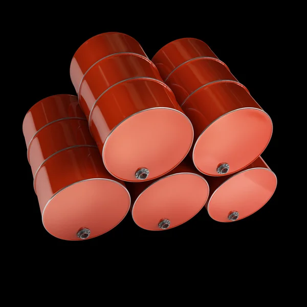 Barriles de combustible rojo —  Fotos de Stock