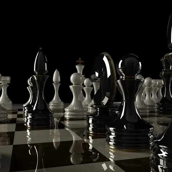 Immagine concettuale scacchi - scacco matto . — Foto Stock