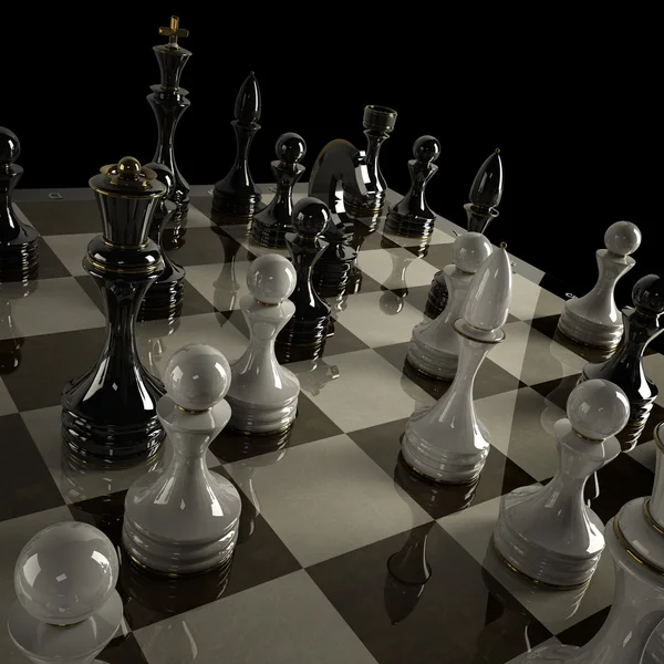 Immagine concettuale scacchi - scacco matto . — Foto Stock