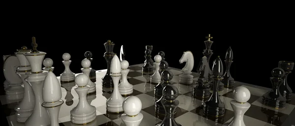 Image concept d'échecs - échec mat . — Photo
