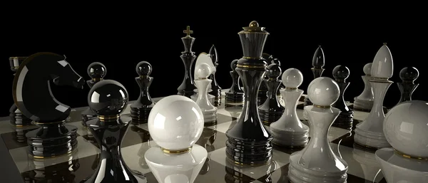 Image concept d'échecs - échec mat . — Photo