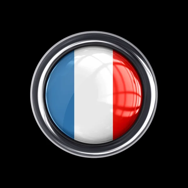Flaggenknopf Frankreich — Stockfoto