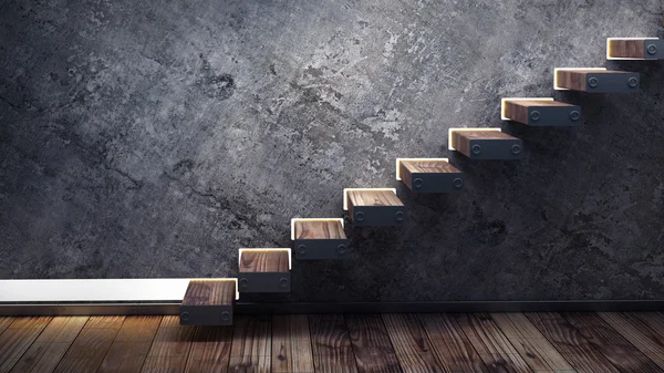 Ahşap merdiven ile iç