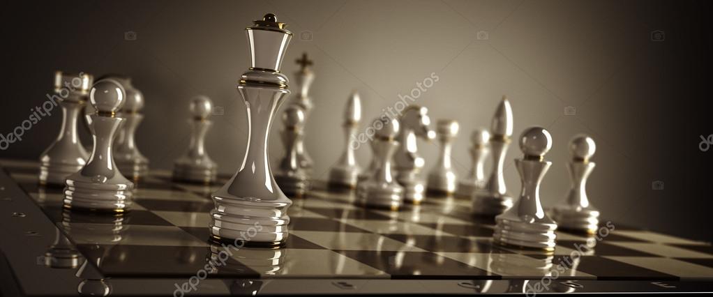 3d Chess concept background. High resolution Stock Photo by