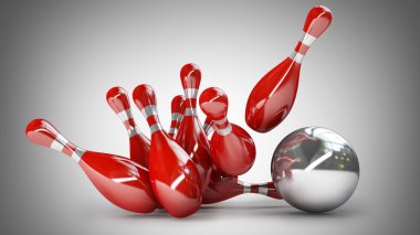 3D bowling topu iğne çökmesini.